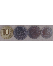 Россия Годовой набор 1, 2, 5, 10 рублей 2021 UNC. ммд.  арт. 1591